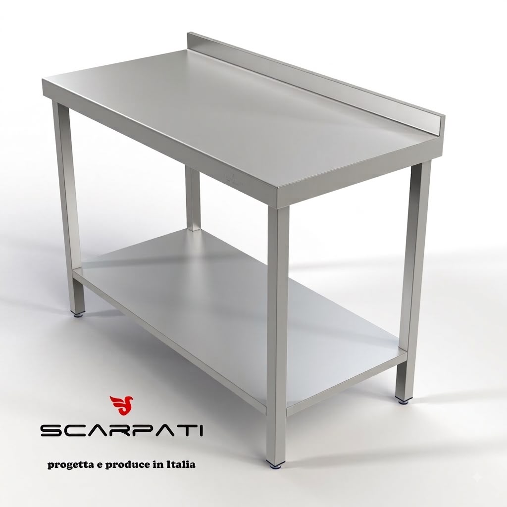 Tavolo da lavoro in acciaio inox AISI 304